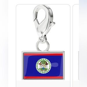 Belize Flag Keychain Charm (Exchange Life)